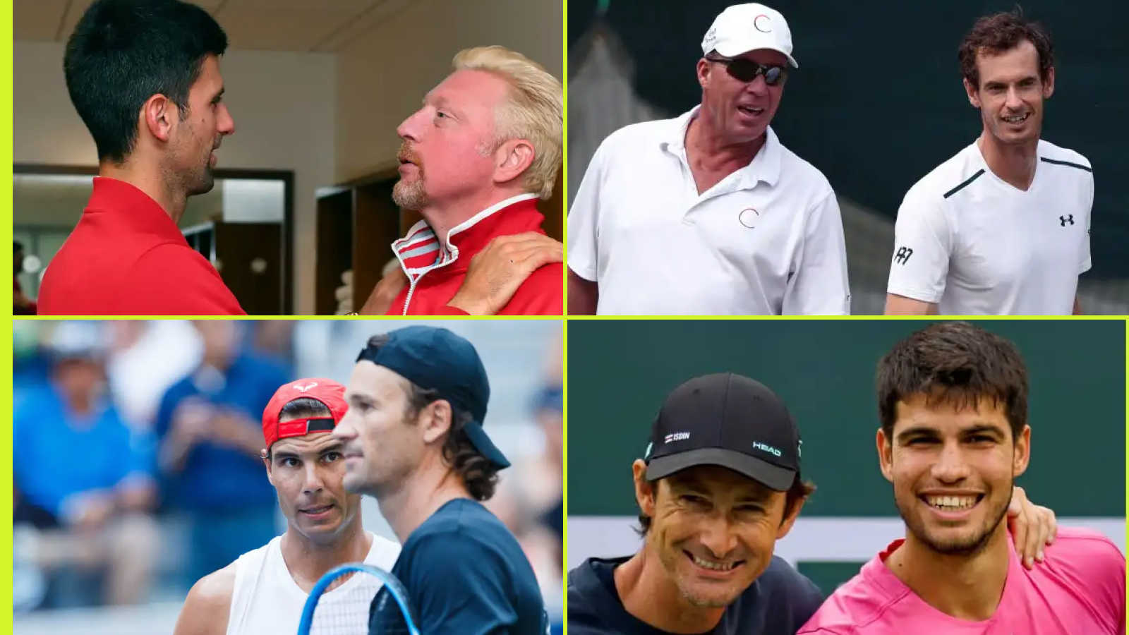 7 pasangan pemain-pelatih No.1 ATP: Ft Boris Becker-Novak Djokovic, Ivan Lendl-Andy Murray, Carlos Moya-Rafael Nadal
