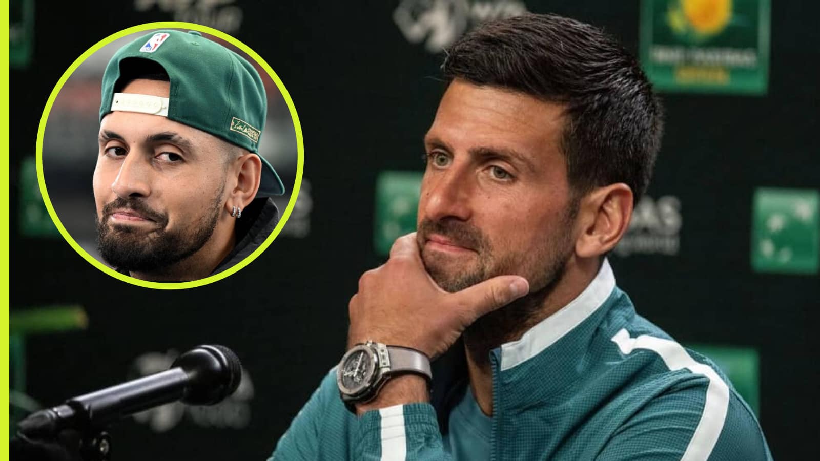 諾瓦克·德約科維奇（Novak Djokovic）歡迎尼克·吉爾吉斯（Nick Kyrgios