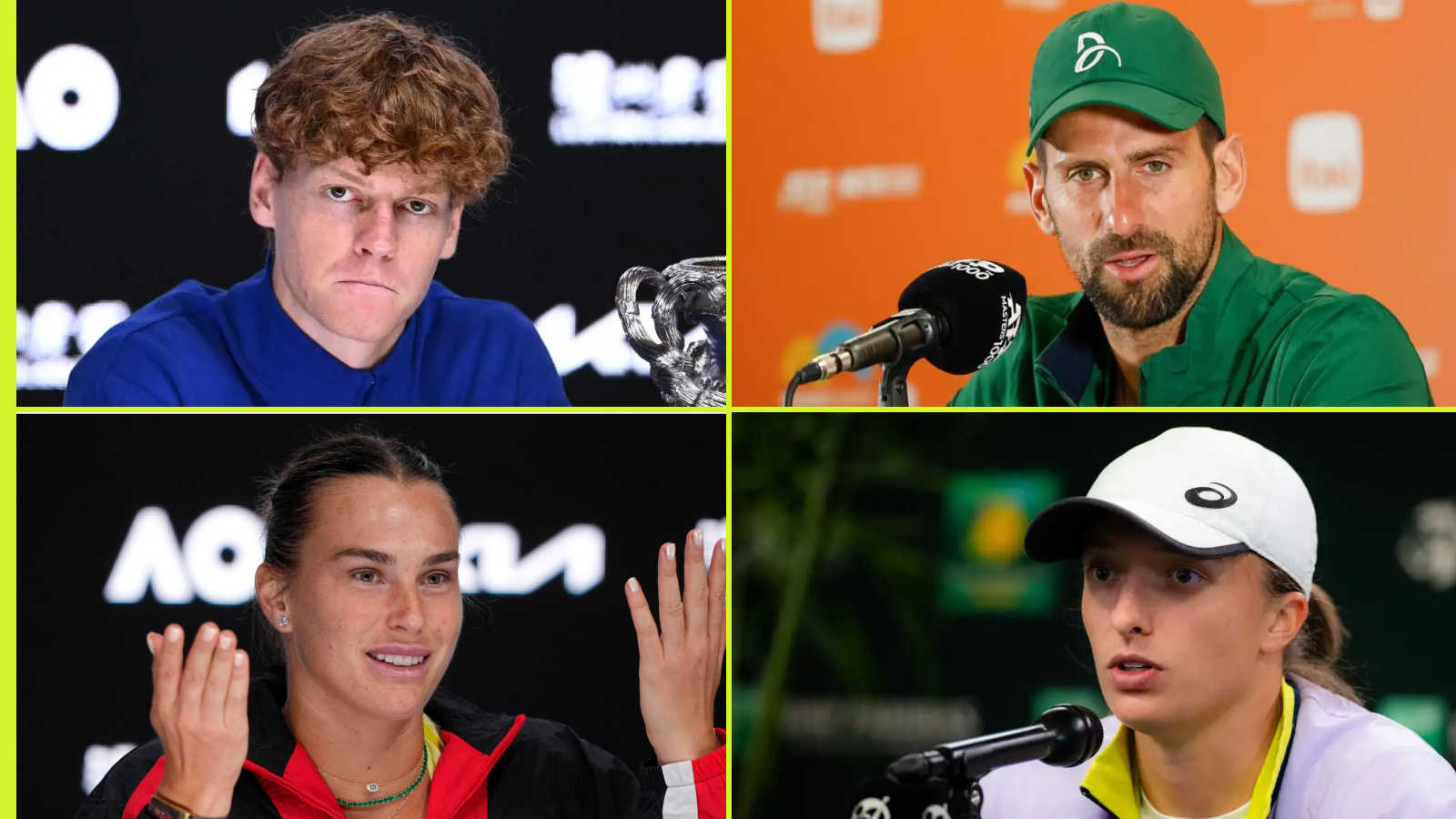 Quần vợt được khuấy động bởi Fresh Row như Djokovic, Sinner, Alcaraz, Sabalenka, Swiatek đòi hỏi nhiều tiền hơn
